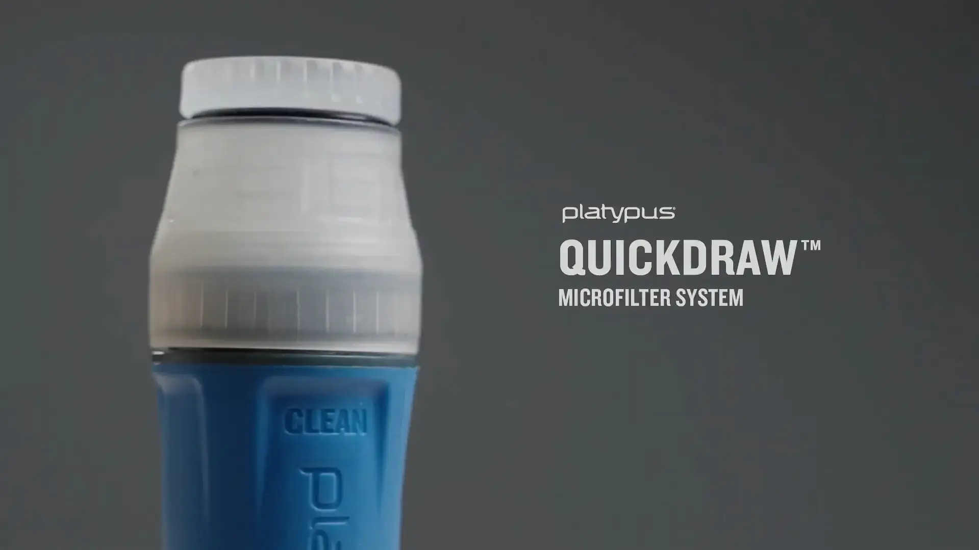Platypus QuickDraw Ultralight water filter in use outdoors